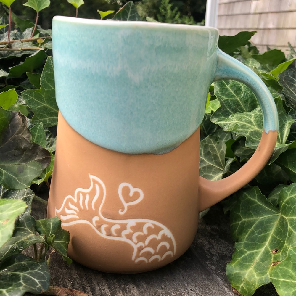 Cape Shore Vacation Classics Mermaid tail coffee mug from Yarmouth Maine